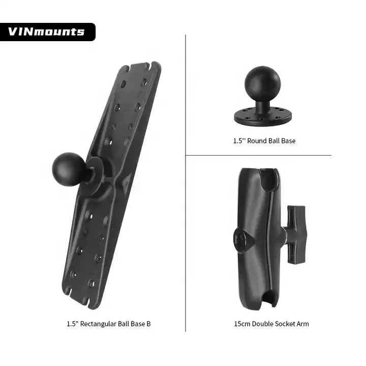 Medium Marine Electronics Mount with Medium Arm Compatible with Garmin, Lowrance, Humminbird