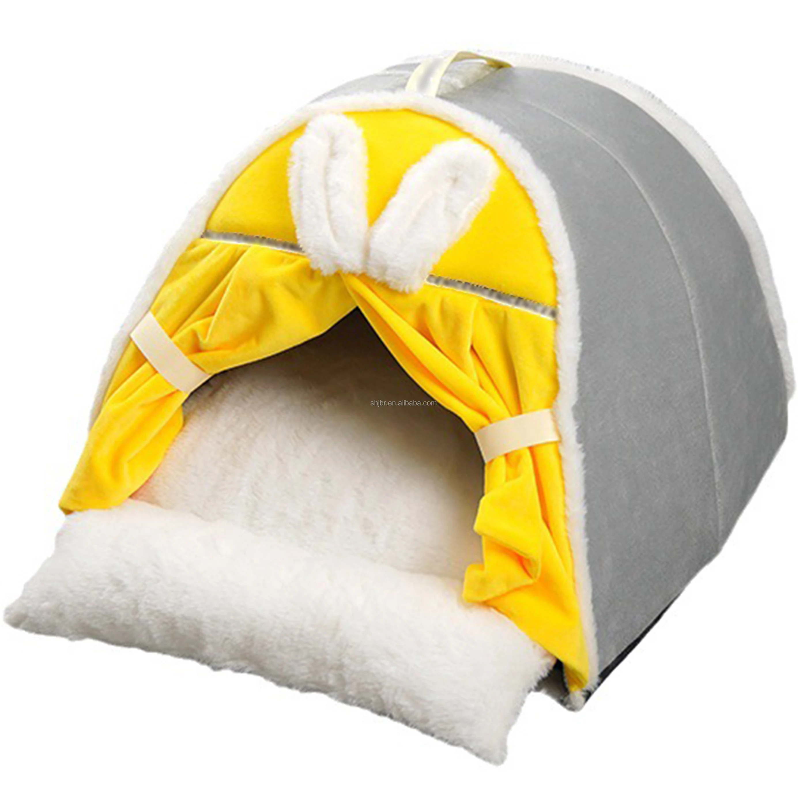 Factory price cat/dog tent nest kitten bed in winter warm tent nest pet house semi-closed design Suitable for 4-seasons
