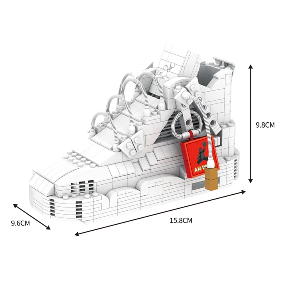 Plastic educational shoes model blocks building toy pen container