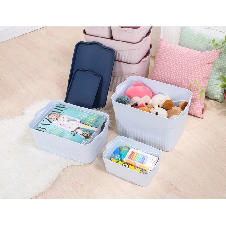 Wholesale Eco-friendly Plastic Stackable Cloth Storage Bins Clothes Organizer Toys Storage Box