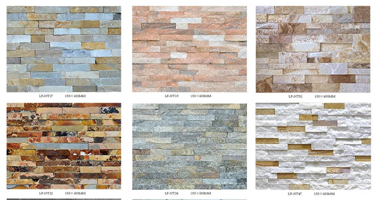 Natural Culture Building Stone Exterior Wall Cladding Tiles Veneer Stacked Slate Culture Stone Wall Panel