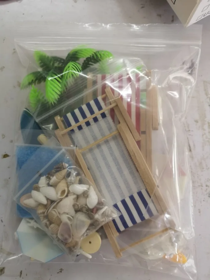 Baby House summer Mini accessories beach set 18 Piece Baby House summer shell beach sun umbrella