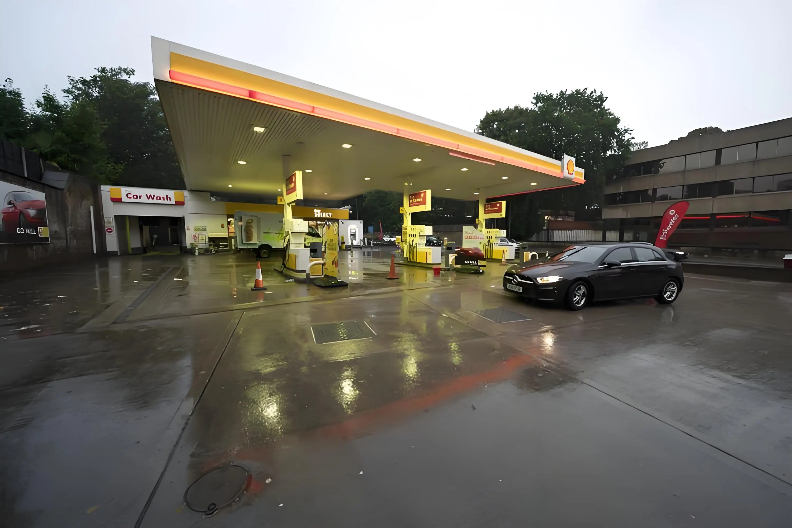 Steel Roof Structure for Gas Station | Durable Space Frame Canopy for Fuel Station