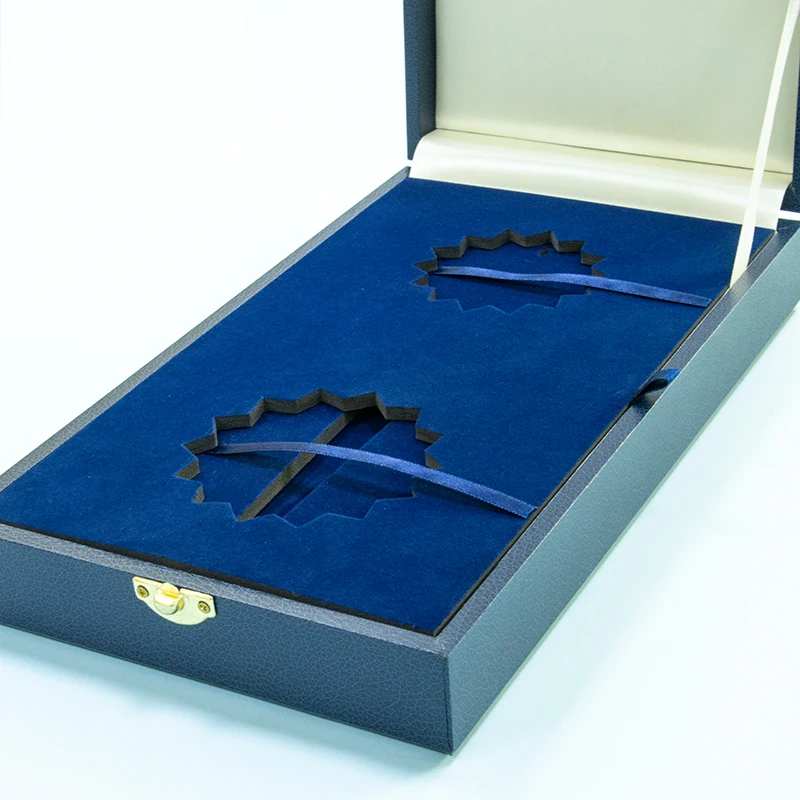 Luxury Wooden Medal and Coin Display Box commemorative medal display box custom medallion box
