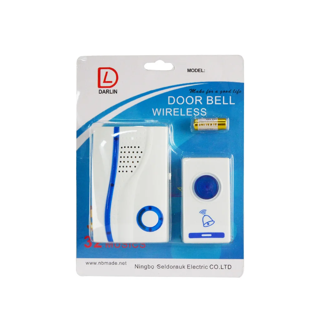 Modern Electric Wireless Doorbell with Ding Dong Ring ABS Material Home Door Bell Hotel Access System Battery Plug Power Source
