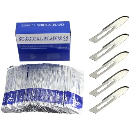 Scalpel Blades #10 with #3 Metal Handle Suitable for Dermaplaning