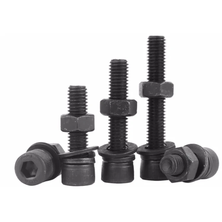 High Precision DIN965 M2 M3 M4 SS 304 316 Stainless Steel black oxide carbon steel countersunk flat head hex bolt screw