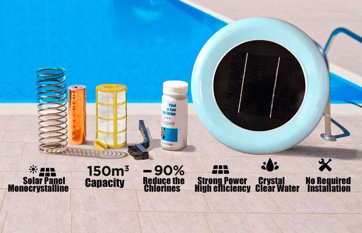 
Solar Swimming Pool Ionizer Ionizador Solar de para Piscinas 