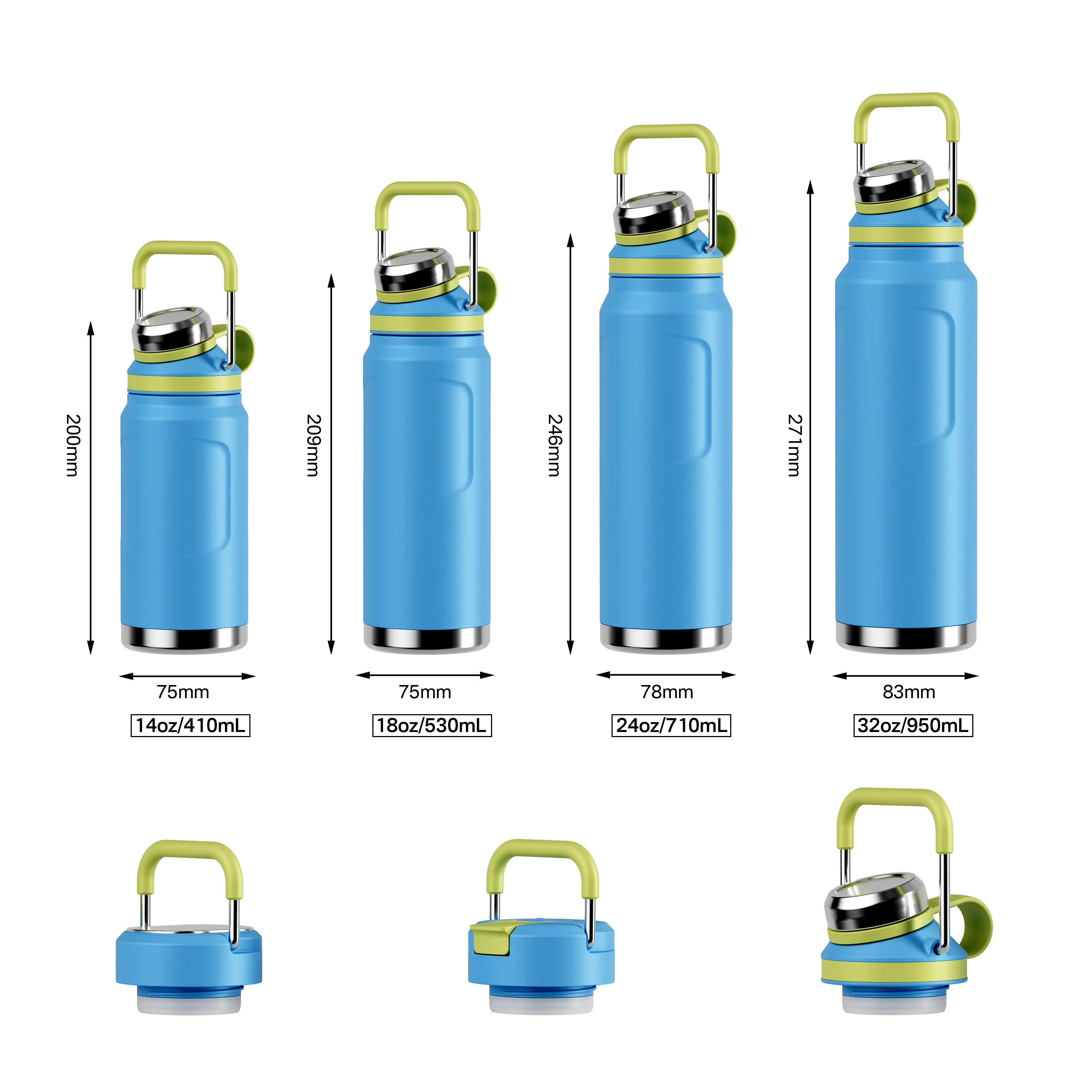 Hot sell Big capacity Drinkware BPA FREE 32oz 12oz 24oz gym sport custom vacuum insulated stainless steel Water Bottle