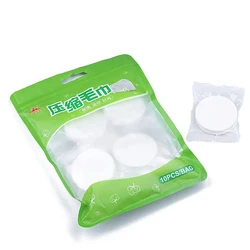 10 pieces eco-friendly travel portable expandable beach towel magic tissue disposable mini cleaner dry compressed towel