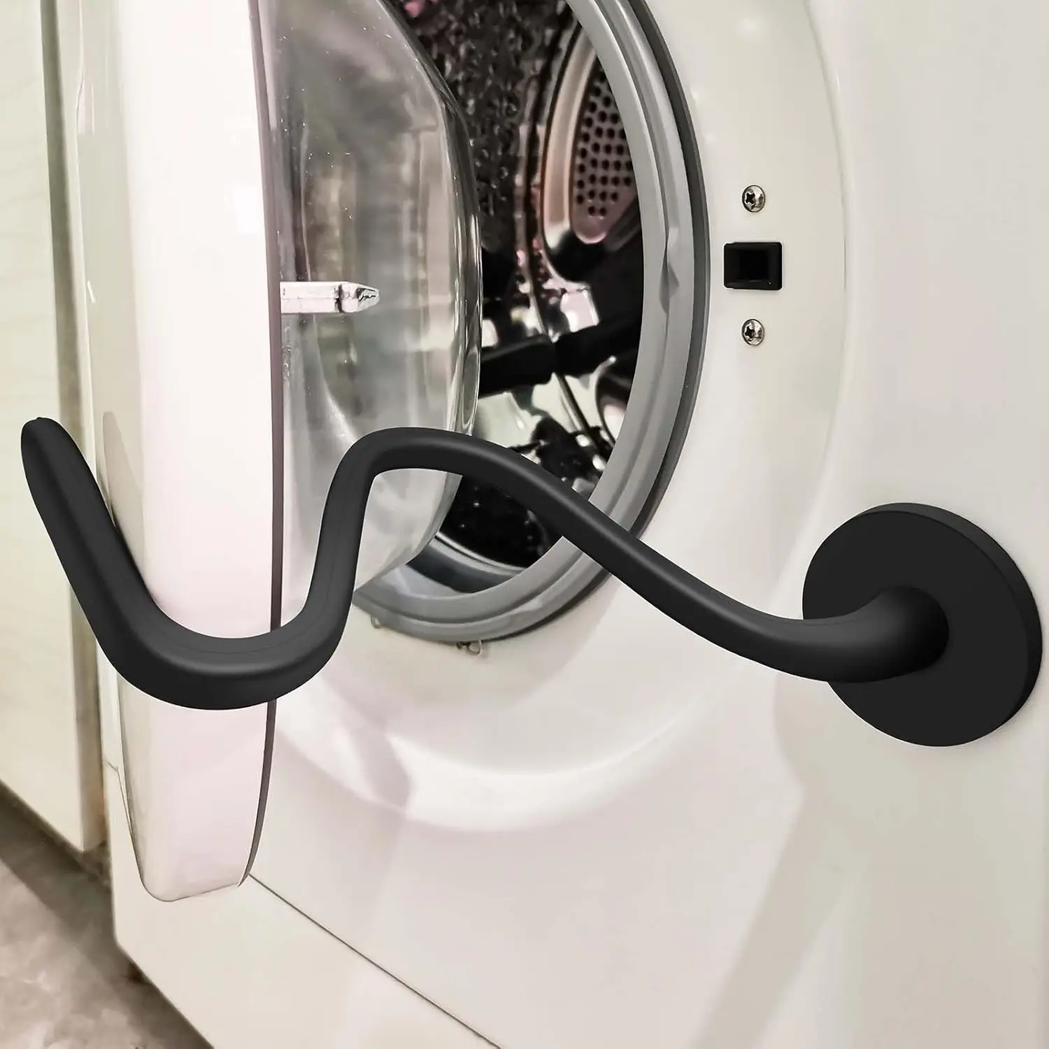 Magnetic Washing Machine Door Holder with Magnet Removable Base Front Load Washer Door Prop and Stopper