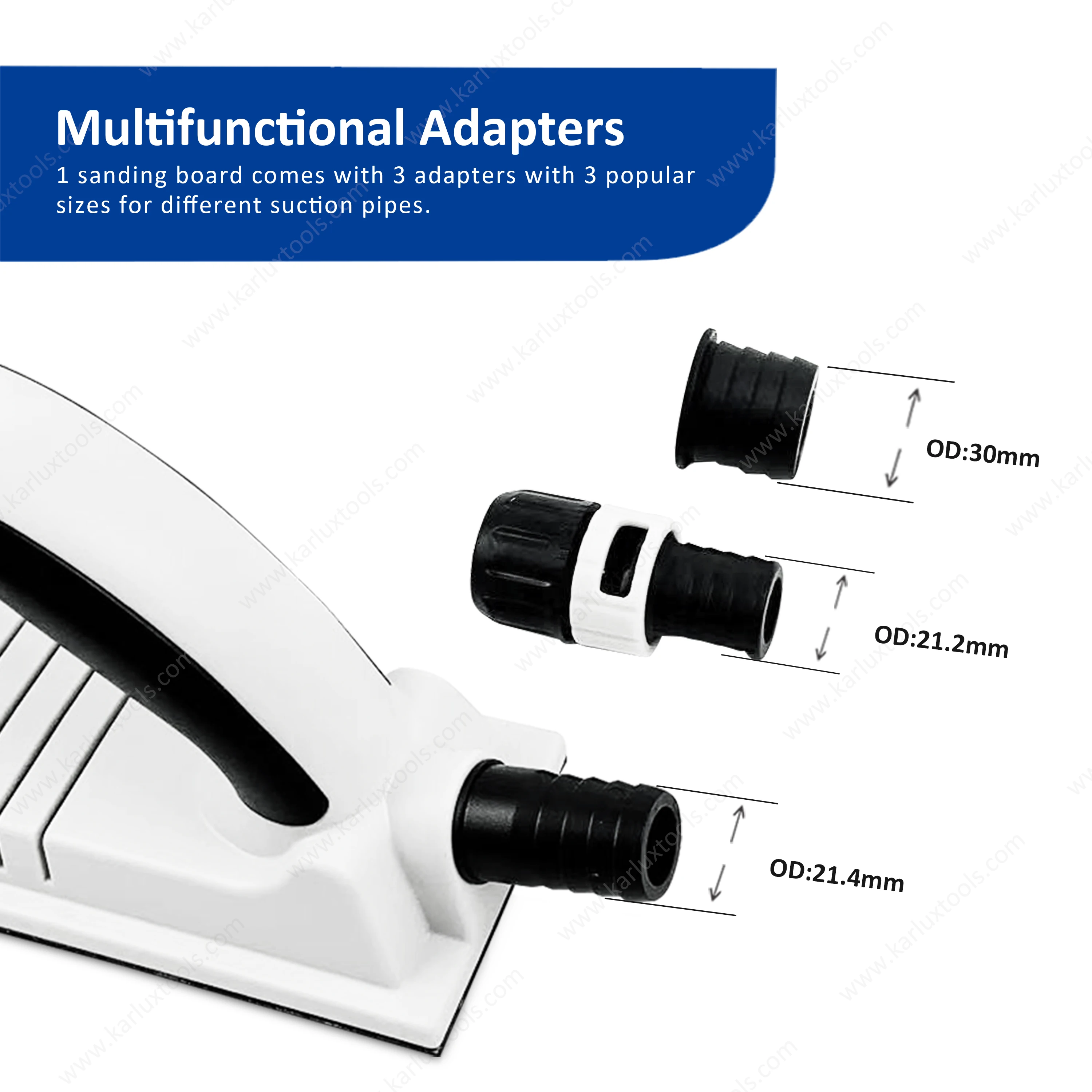 Factory Price 70*400mm Adjustable Hook & Loop Dust Free Extraction Plastic Flexile Grinding Block Hand Sanding Longboard