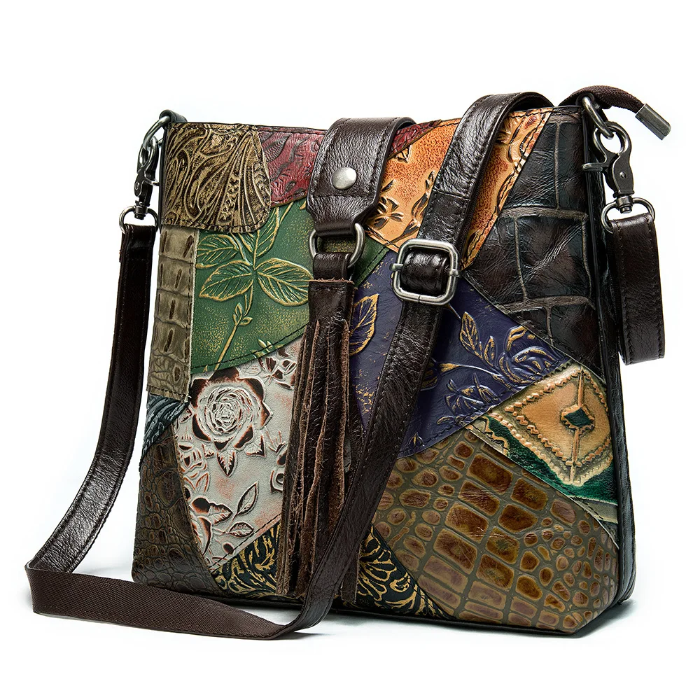 Custom Design Retro Leather Women Handbags Large Capacity Ladies Shoulder Bag Real Leather Luxury Bags