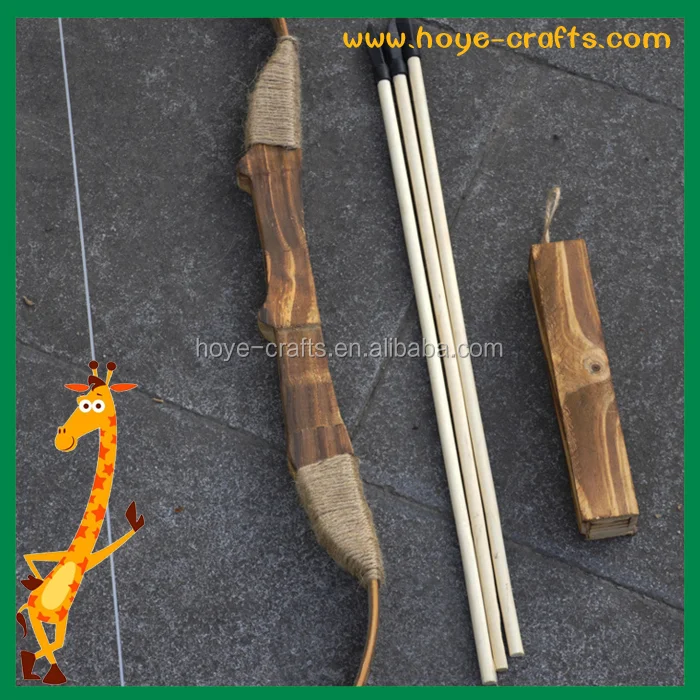 80cm Bamboo wood Bow and Arrow with Quiver Set Kids Youth Toy for Archery Hunting Playing