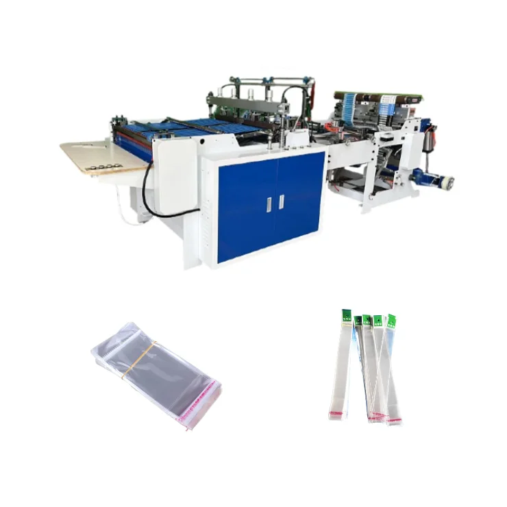 Self Seal Clear Poly Bags Polypropylene OPP Adhesive Hang Hole Packaging Jewelry bag making machine