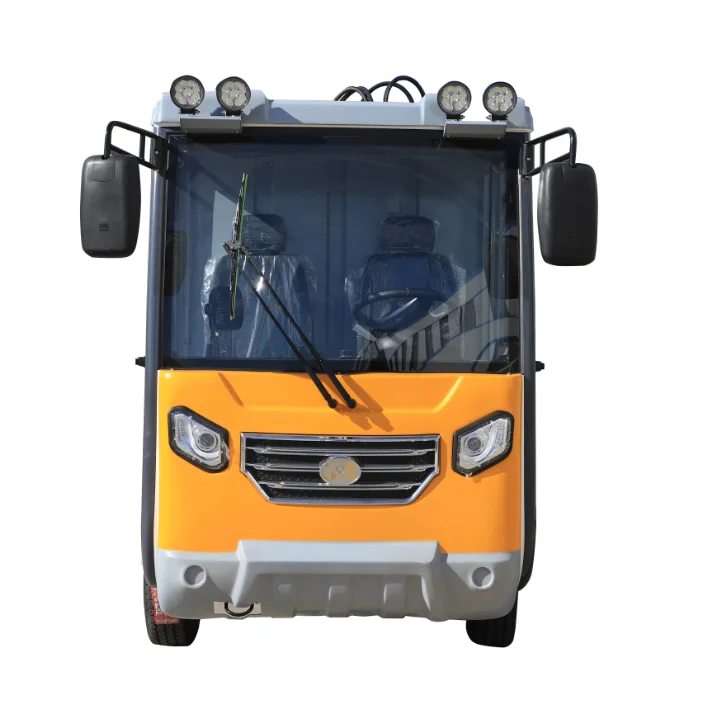 battery powered 2 seat eight barrrel cargo vehicle electric cargo truck equipped with lifting tailstock