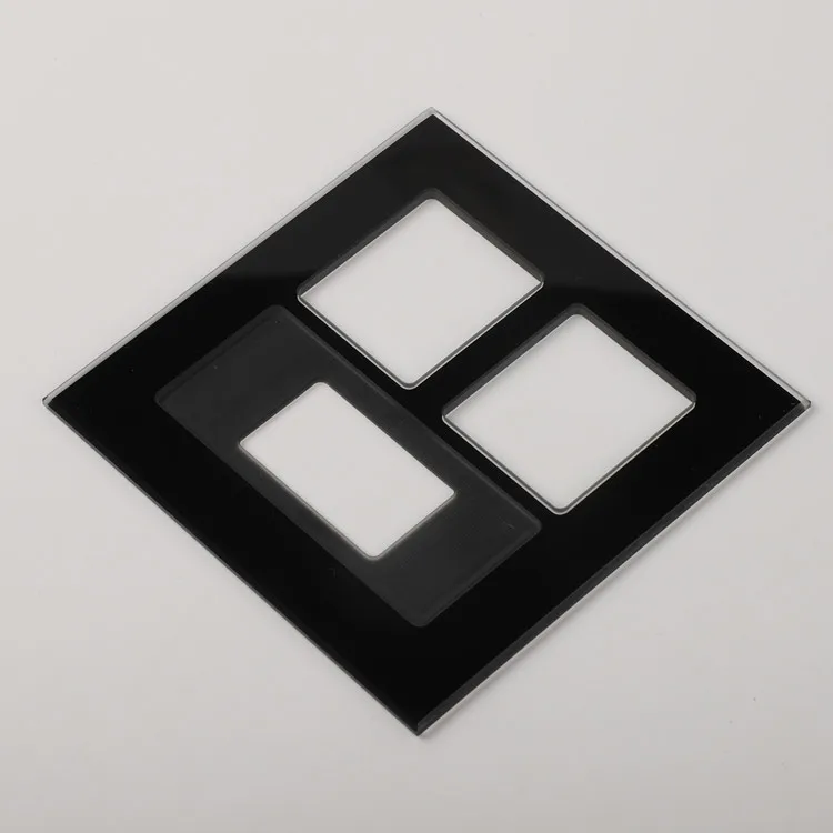 manufacturer custom smart home tempered glass frame for lighting switch