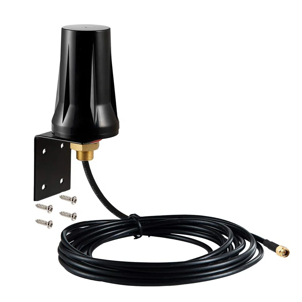 SMA/RP-SMA Male Connector 4G LTE Outdoor 5dBi Antenna Aerial with Bracket