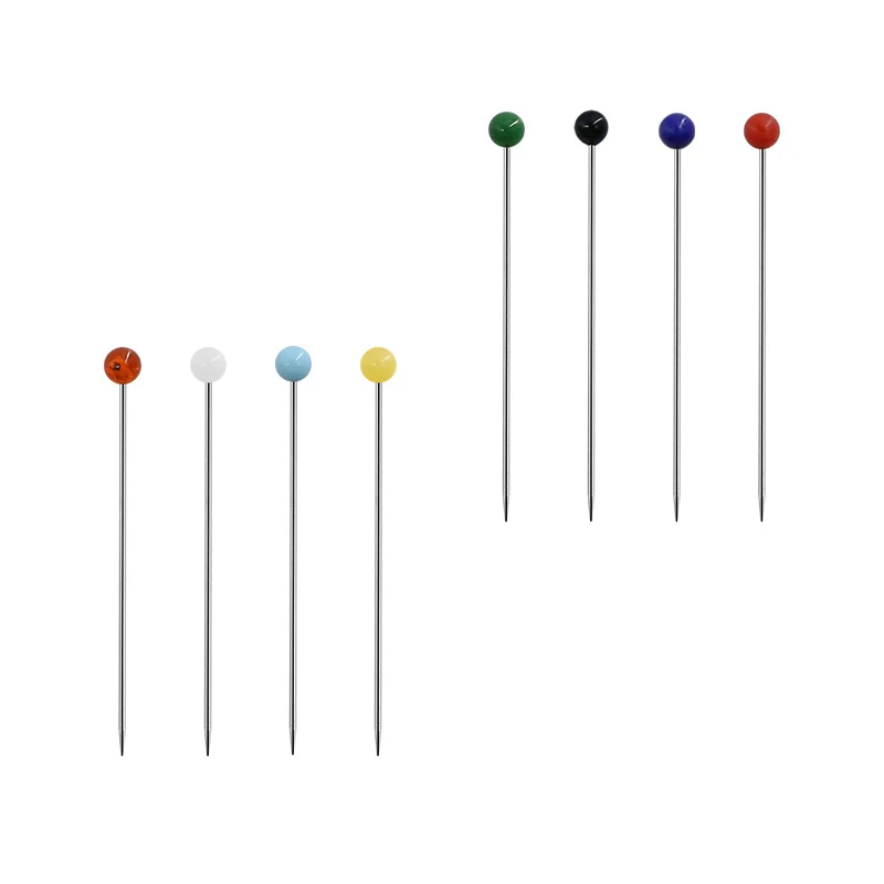 500pcs Color Glass Pin Garment Sewing Fixed Pin Decorative Pin Head Positioning Needle