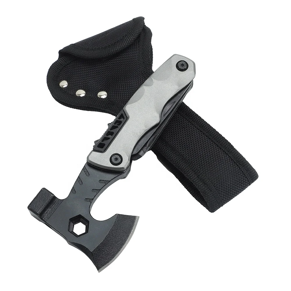 11-in-1 Aluminium Handle EDC Multifunction Axe Hatchet Hammer for Outdoor Camping Survival