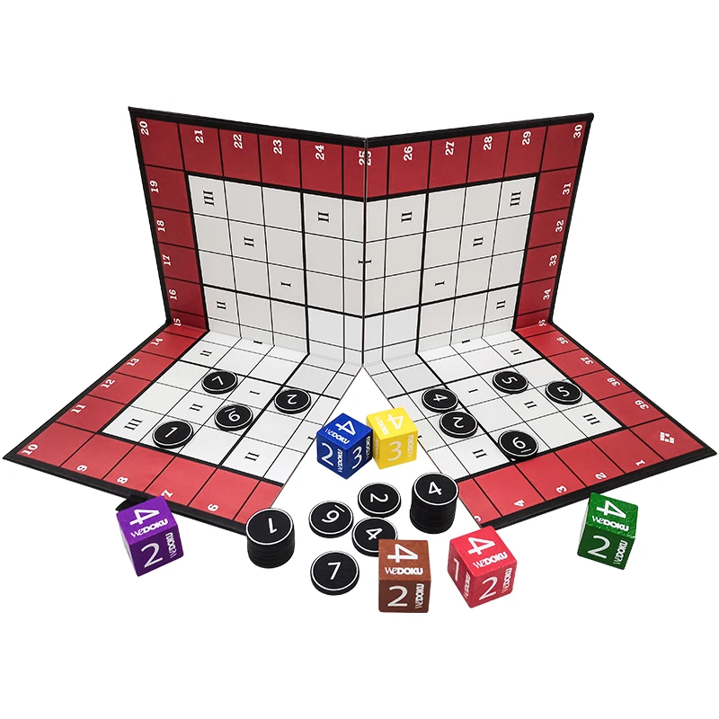 Custom Printing Board Game With Wooden Cube Pieces