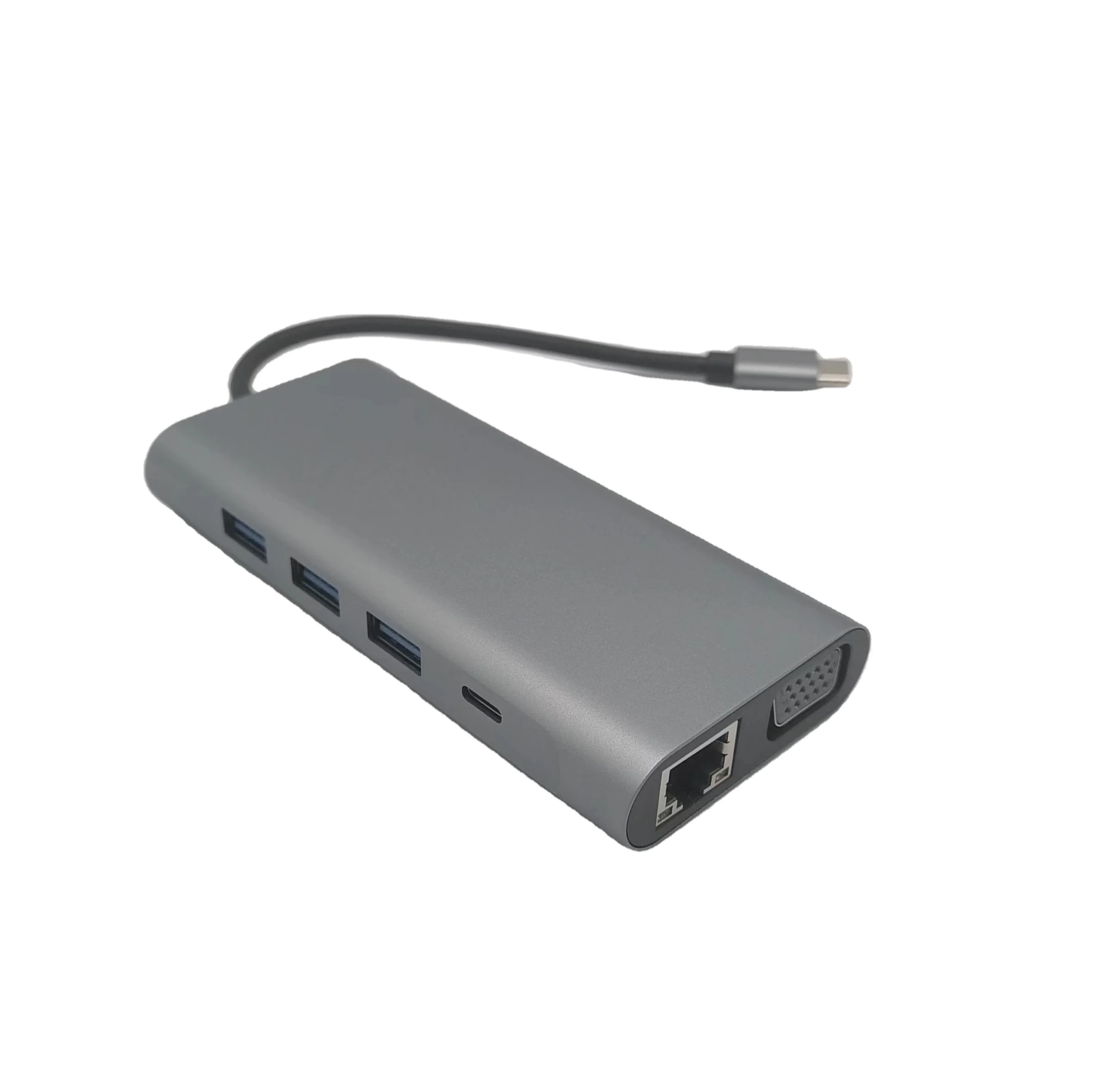 Прямая продажа с фабрики, док-станция десять в одном Type-C, usb C для сетевого порта VGA, Двойная зарядка PD HD hub3. 0 док-станция