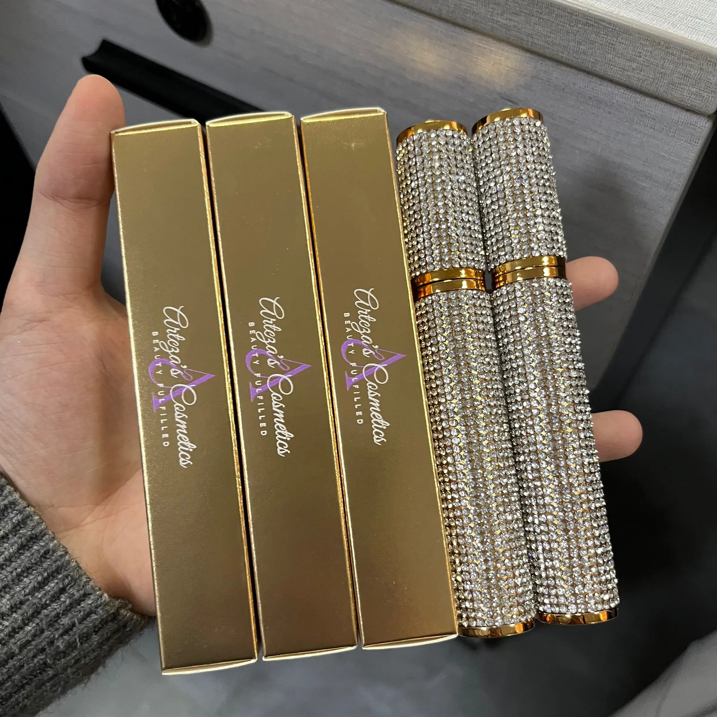 Private Label Wholesale Makeup Cosmetic Waterproof Long Lasting Eye Lash Black 4D Silk Fiber Diamond EyeLash Mascara