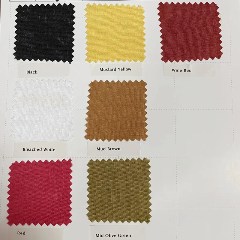 50% discount 7 solid colors high quality 100% linen fabric stock lots for sale for man shirts