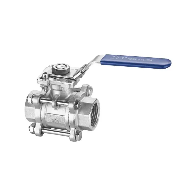 Three Way Type Float Pneumatic Handle Manual Control Water Medium Flow 1.0/1.6Mpa DN100 Ball Valve