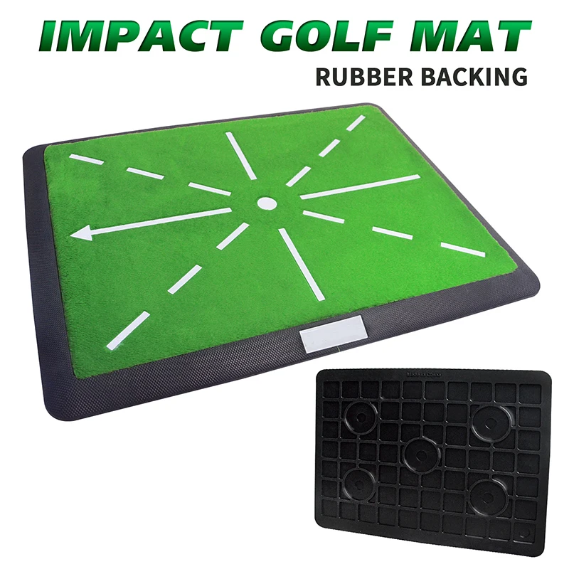 Wholesale Indoor Practice Mat Custom Rubber Base Golf Training Mat for Swing Detection Batting Velvet Golf Swing Mat
