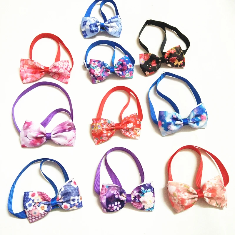 10 designs dog collar bow tie adjustable pet lead collar dog bow tie wholesale supplier