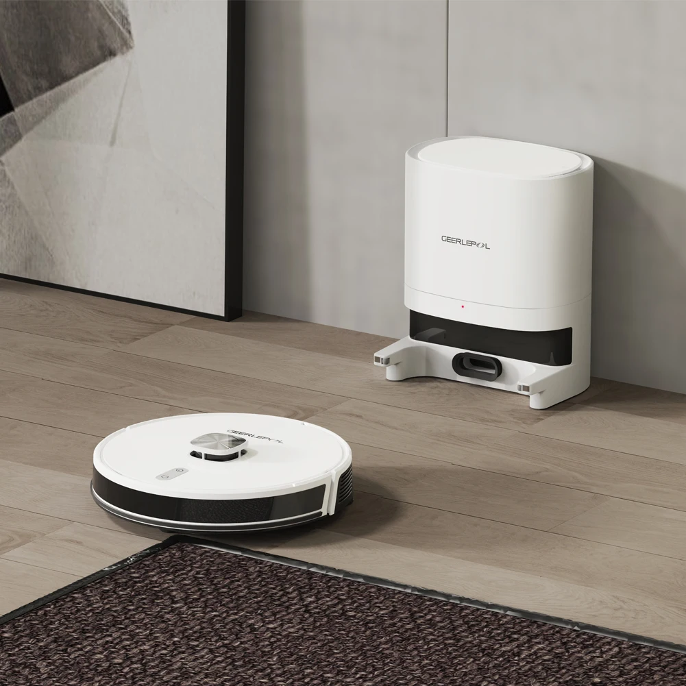 Робот-пылесос Geerlepol 3 в 1 с пылесборником и навигацией Wi-Fi