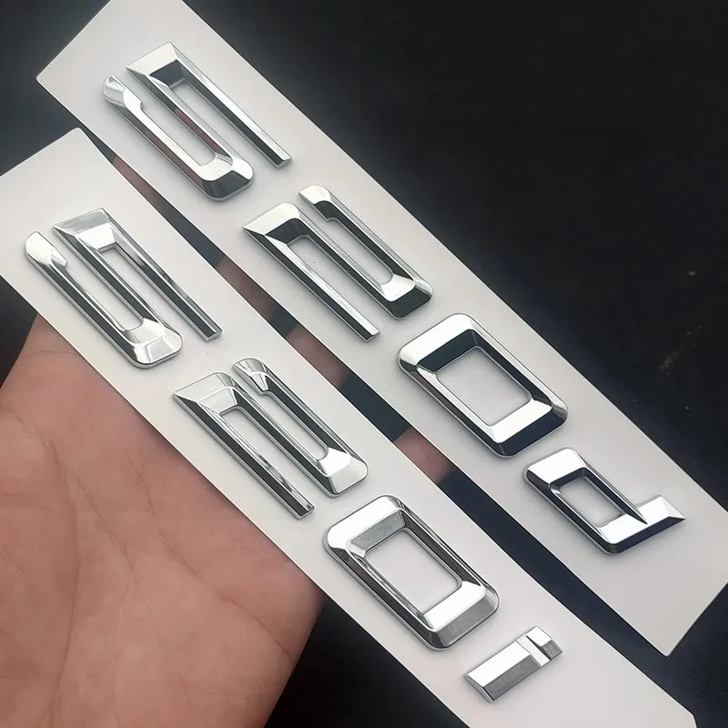 Car Modification Accessories Custom 3D ABS Letter Logo Chrome Auto Emblem Badge Car Stickers For BMW  520i 525i 530i 535i 520d