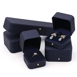 High End Custom PU Leather Ring Pendant Bracelet Jewellery Boxes Packaging Jewelry Box