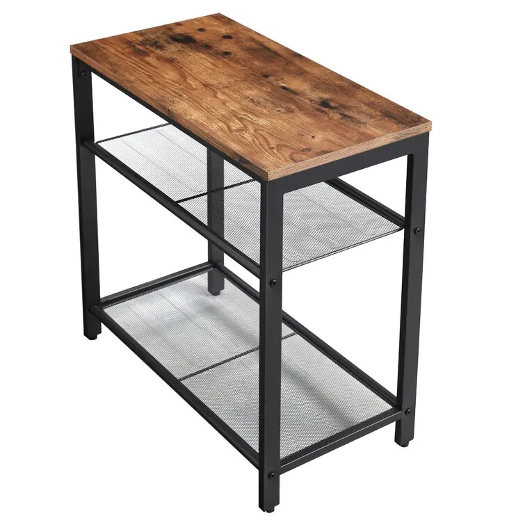 Good Quality Perfect Combination Of Artificial Wood And Metal In Industrial Style End Table