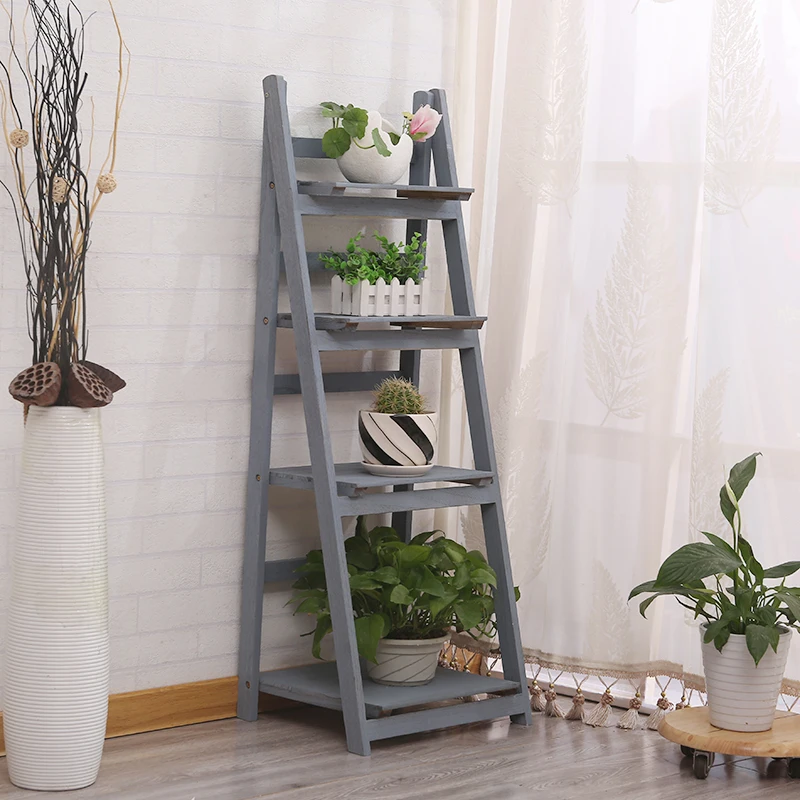 Living Room Furniture wood shelf chinese supplier metro mix 4 tiers home decor wooden display flower rack shelf