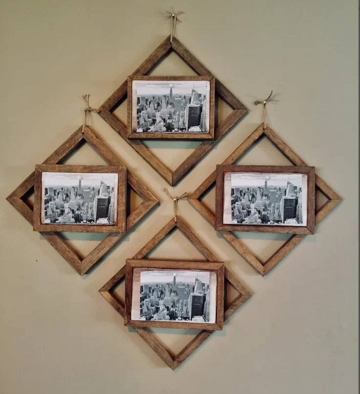 Farmhouse Diamond Picture Frames Wall Decor Photo Frame