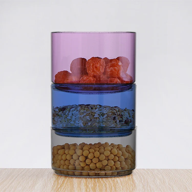 pink Cookies Glass Jar Glass Cosmetic Jar With White Lid