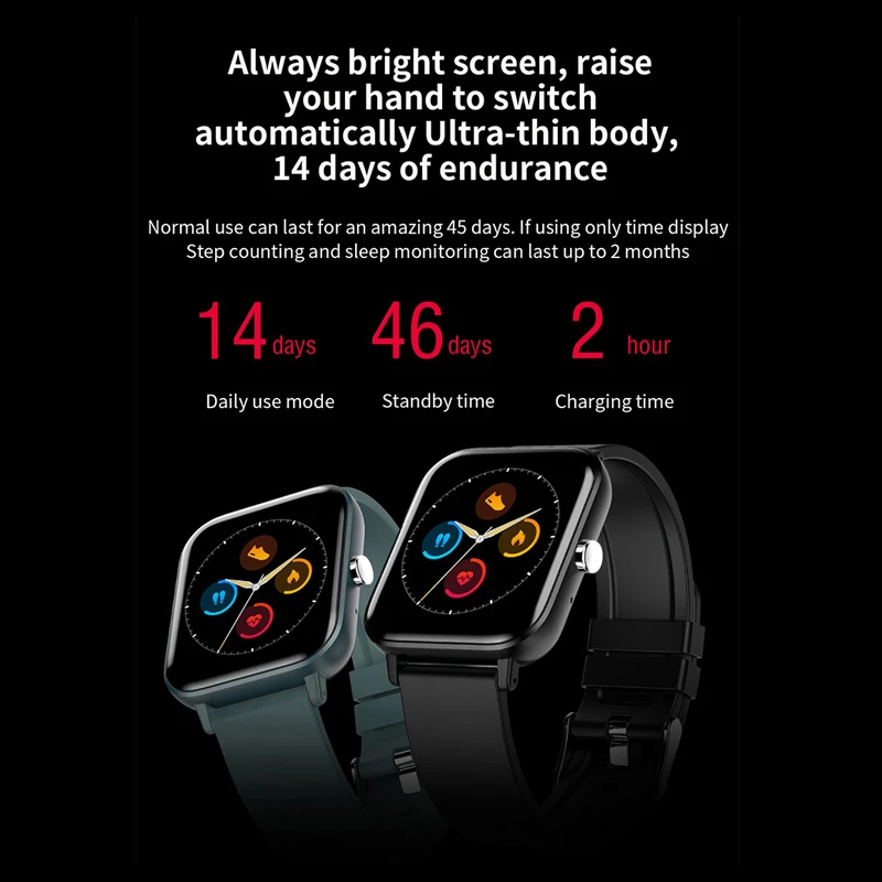 Hot selling new 1.54 inch full touch screen H10 smart watch sports fitness heart rate blood pressure IP67 waterproof watch