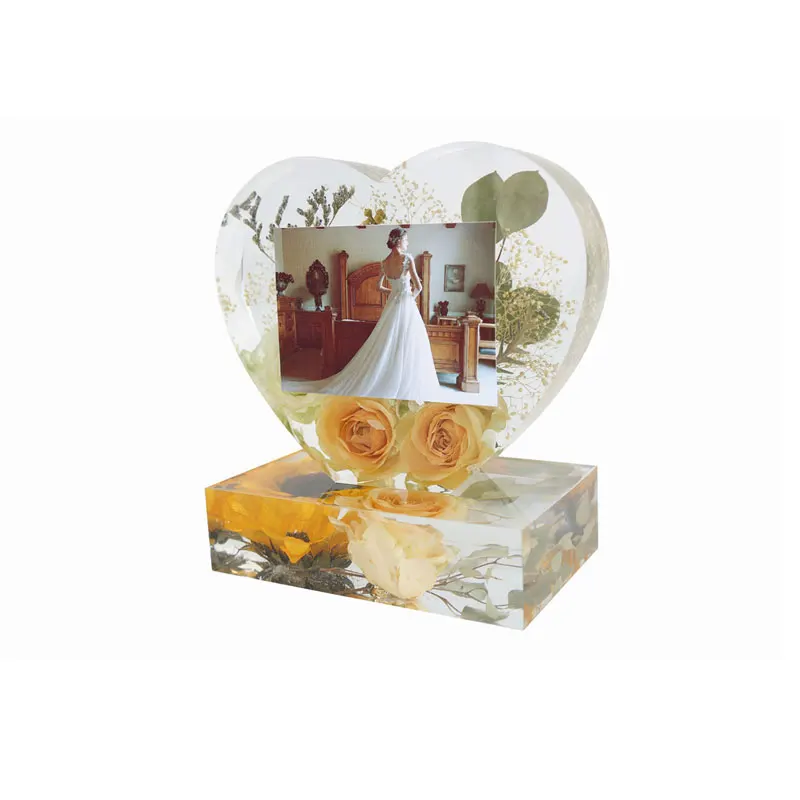 XONCHOUT Love Heart Shape DIY Crystal Epoxy Resin Mold Love Photo Frame Mirror Silicone Mold