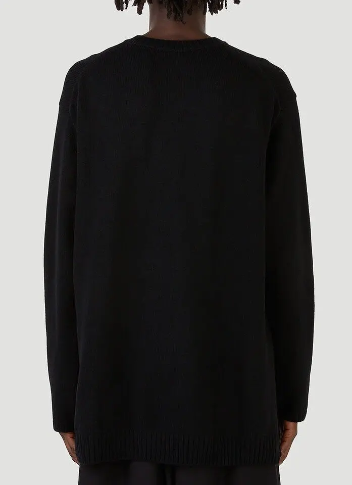 Custom Mohair Blended Crew Neck Flower Print Intarsia Knitted Sweater For Men