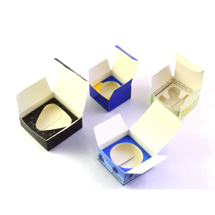 Custom Printing Slanted Cuff Ring Paper Box With Magnetic Lid For Glass Concentrate Container