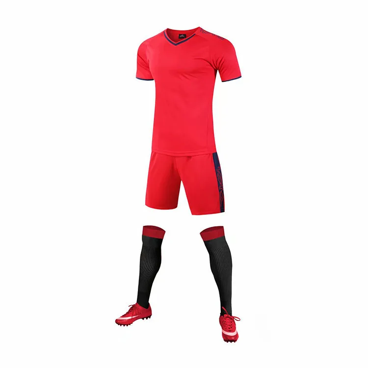 2023 World Soccer Cup Sports Man Kids Custom Football Kit Soccer Jersey Uniform New Model Custom Set Wholesale Blank Plain 50