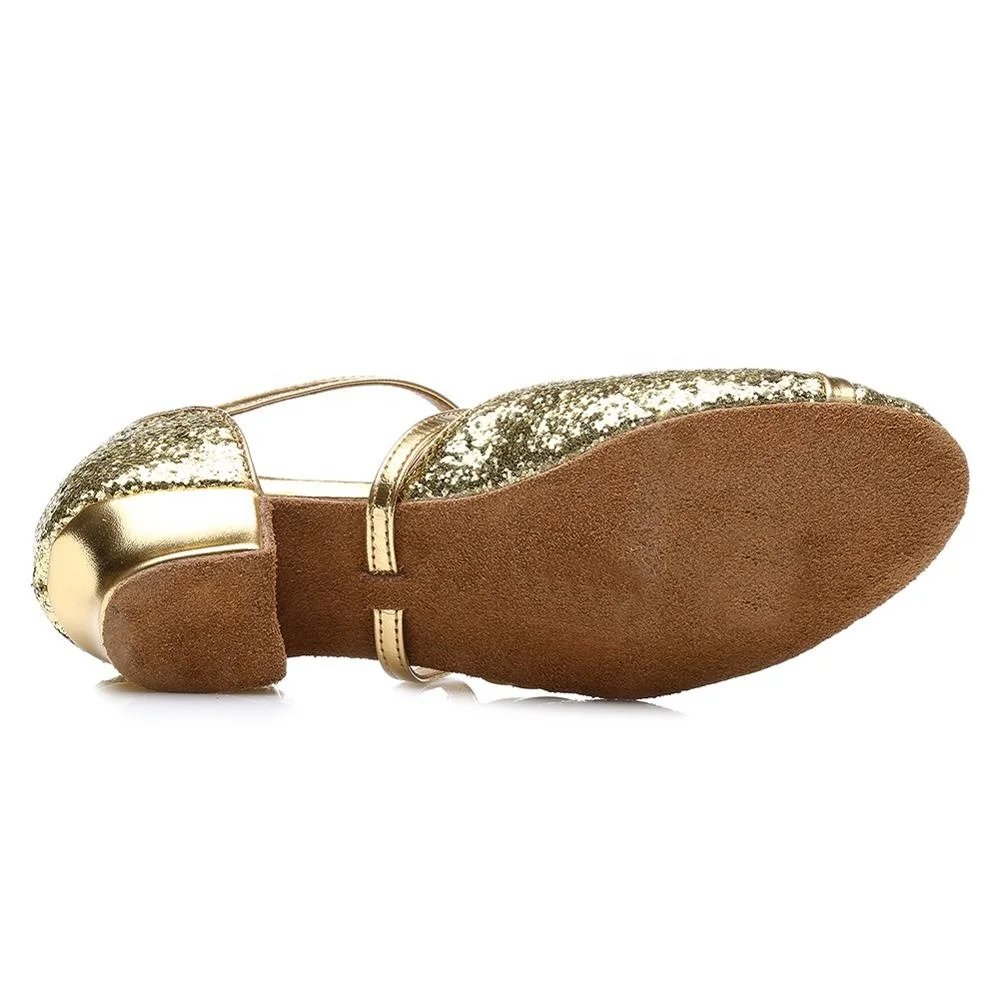 607 Classic Style Shiny Dance Shoes Kids Ballroom Shoes Women Latin Dance Shoes Glitters
