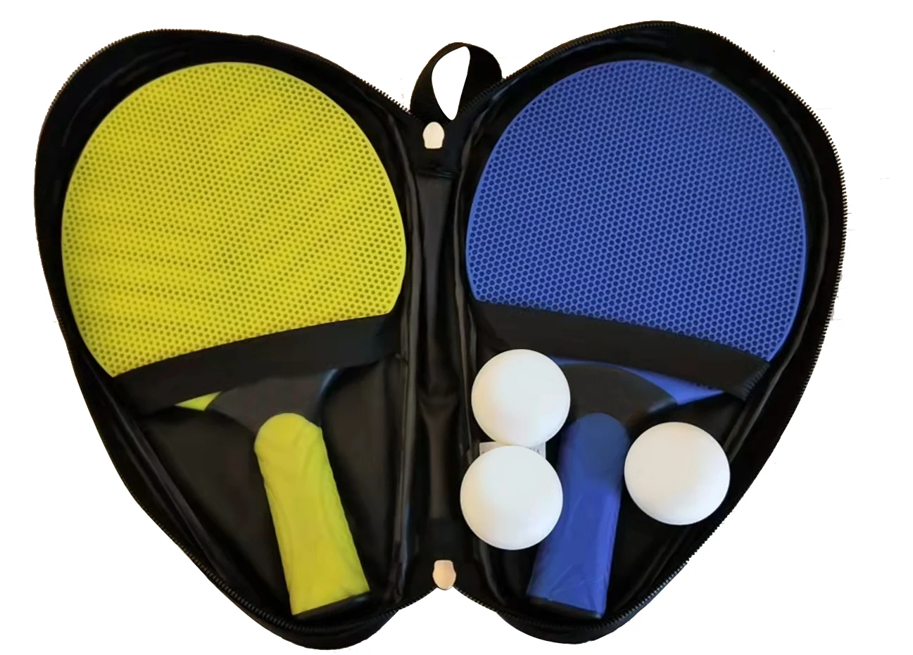 OutDoor Set Waterproof Plastic Table Tennis Racket set 2 rackets and 3 outdoor pingpong balls set with carry case