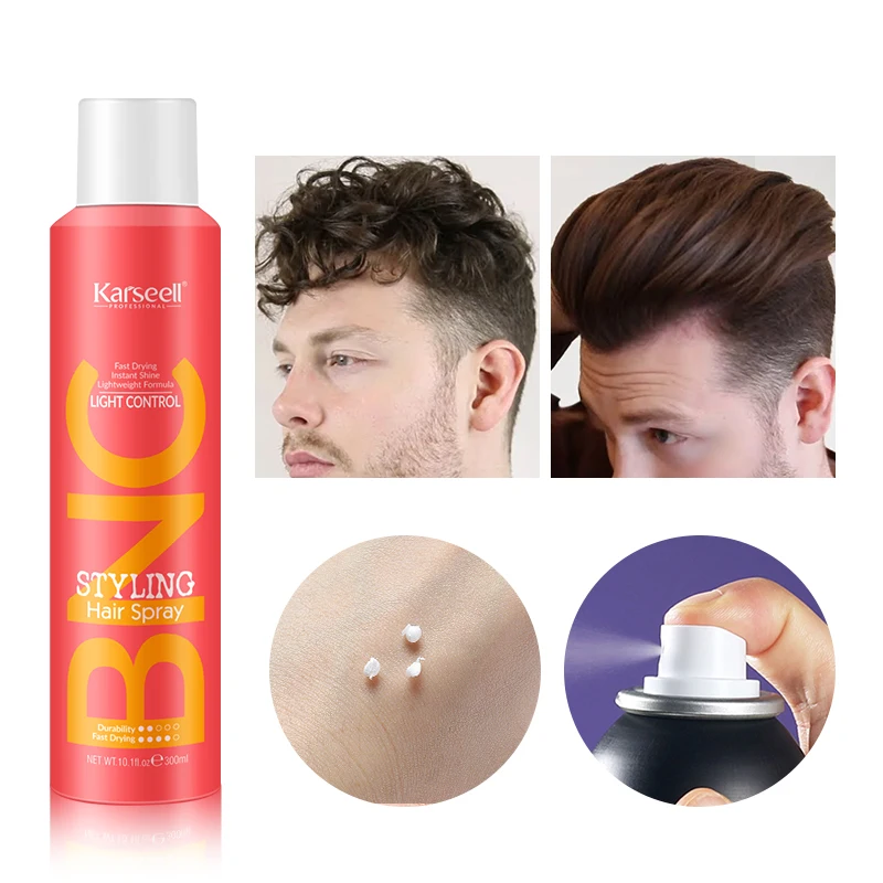Best Sale Karseell Hair Spray 300ml 400ml Custom OEM ODM Private Label High Quality Hair 24 Hour Strong Holding Styling Spray