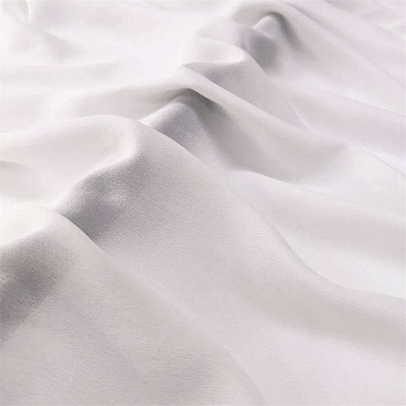 High-end 100% Pure Mulberry Silk Fabric 18MM 114/140CM Silk Crepe Fabric for Garment