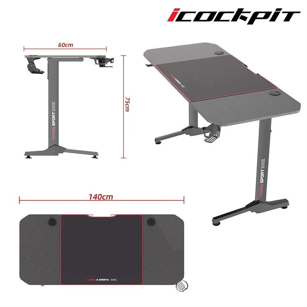 
Saitu New Model Popular Racking Gaming Table Computer Desk Office Furniture Modern Pc Gaming Desk 