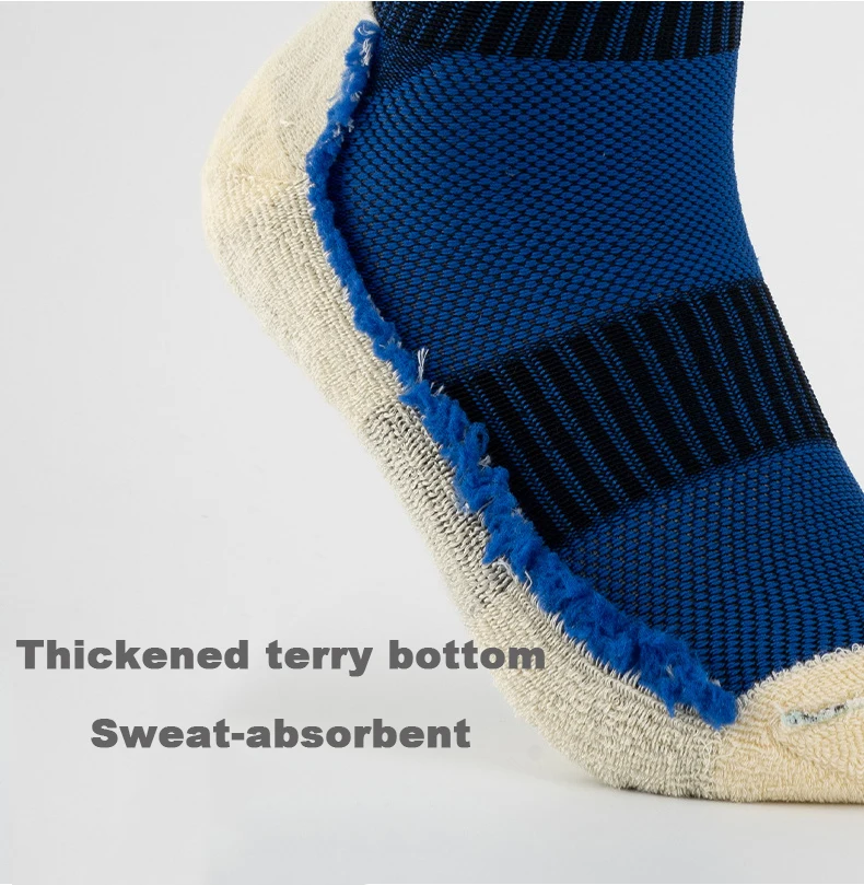 Wholesale Professional Custom Breathable Youth Crew Warm Thermal Soccer Men Anti Slip Non Slip Sports Grip Football Socks