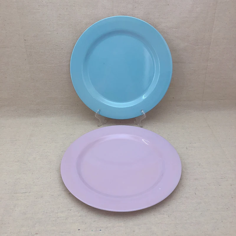 Discount Wholesale Northern Europe style blue black pink yellow orange white Ceramic melamine plate